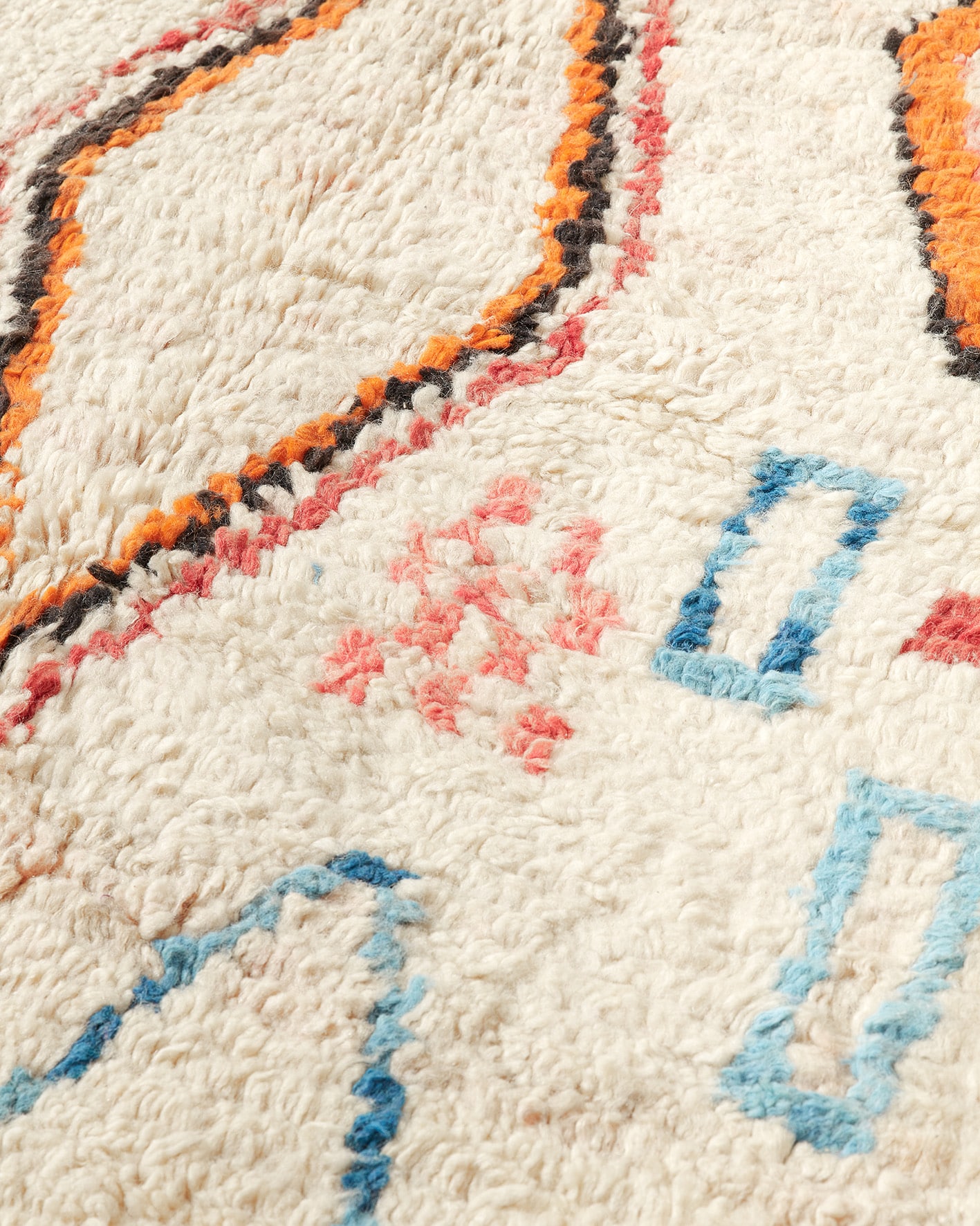 Playful Berber rug, texture