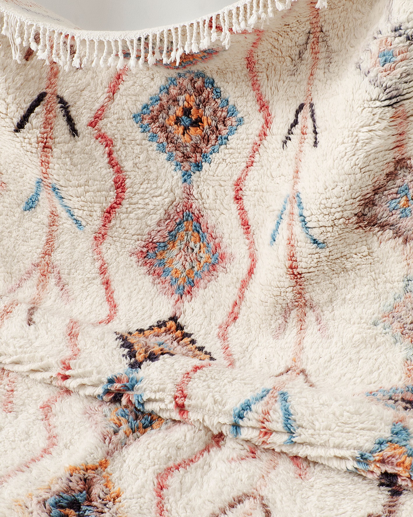 Pasztell Azilal szőnyeg, textúra