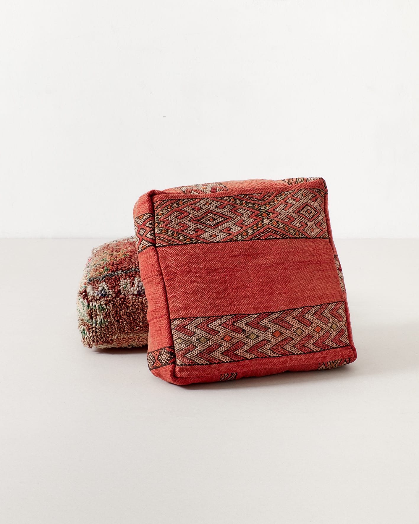 Red Berber Kilim pouf