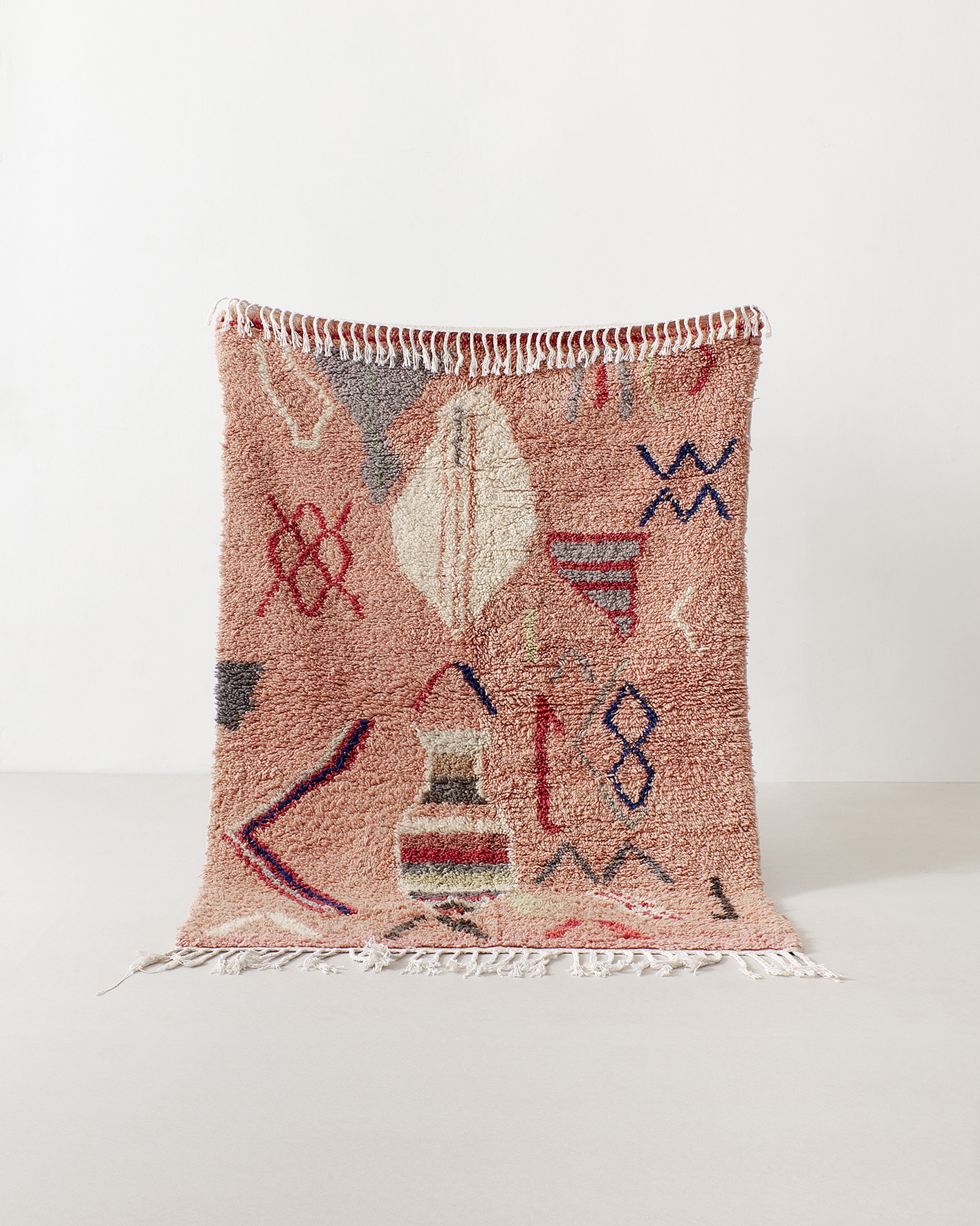 Warm pink Berber rug