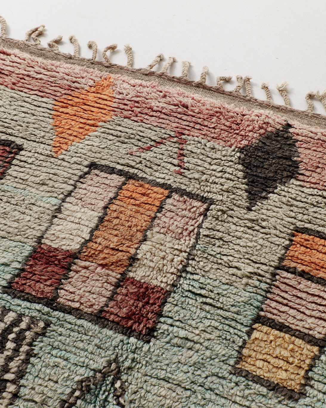 Boujaad rug with colour transition, fringes