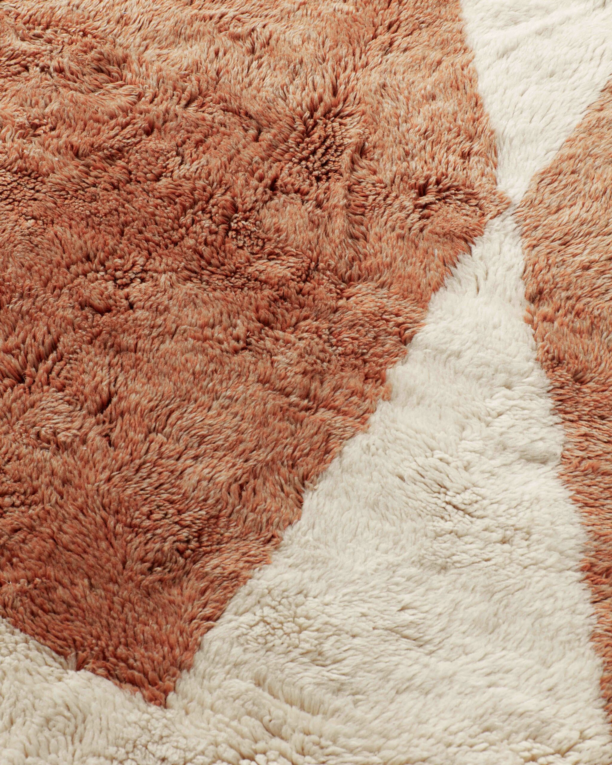 Mrirt rug with rusty shades, close