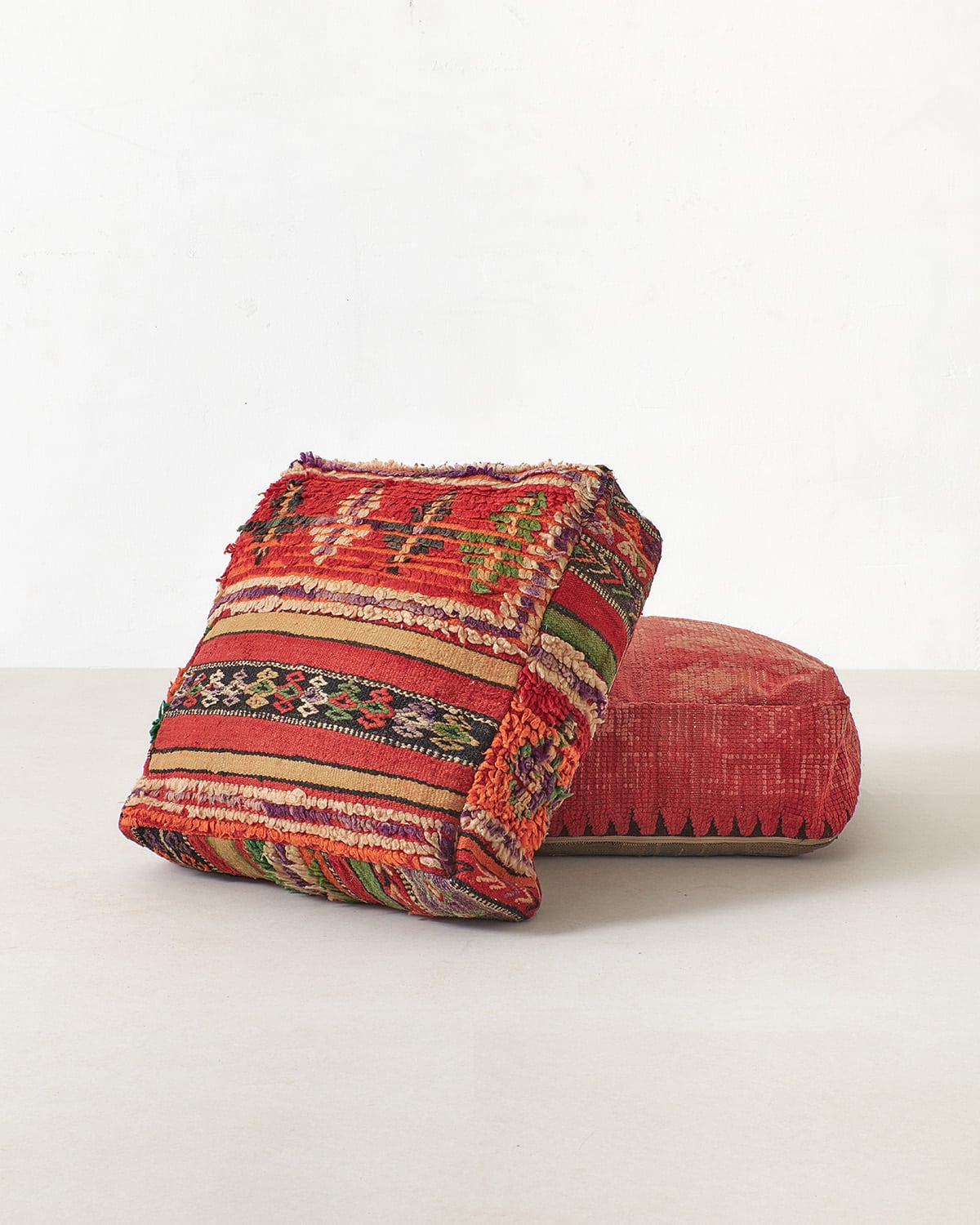 Red Berber Kilim pouf