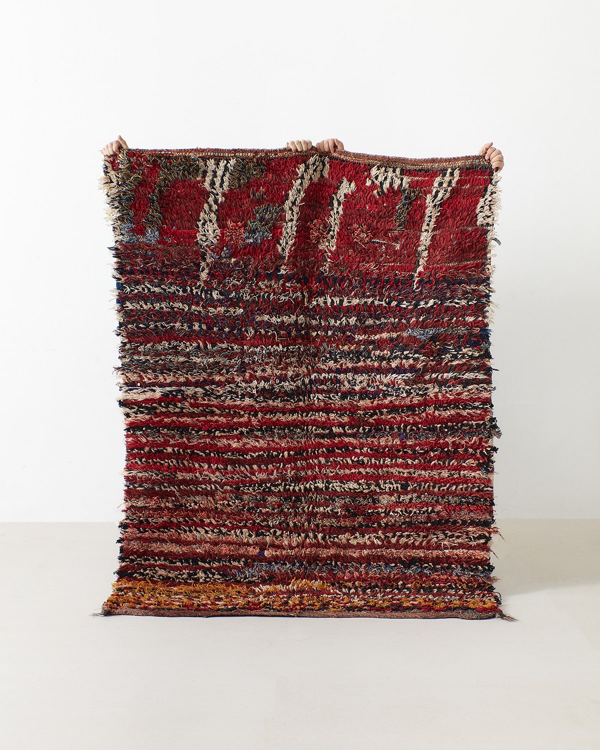 Bordó vintage berber szőnyeg
