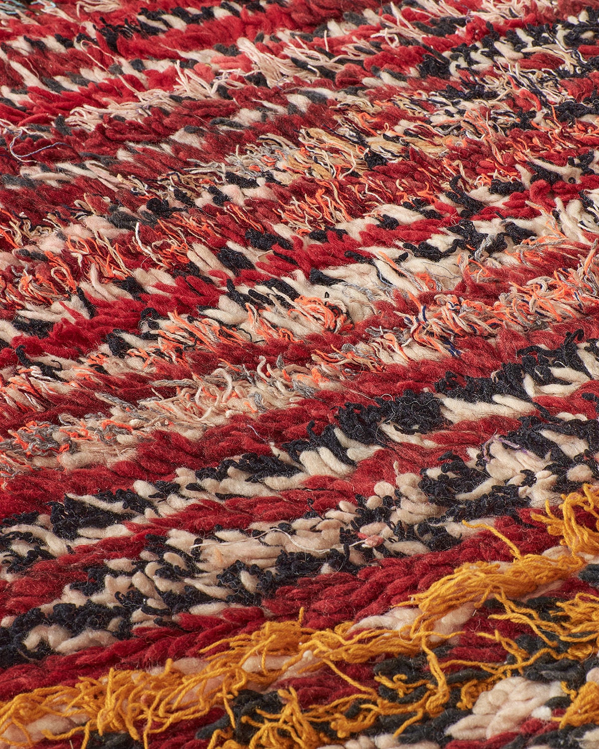 Claret vintage Berber rug, detail