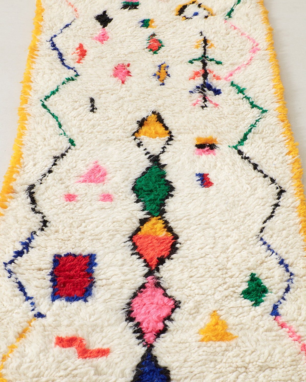 Joyful Azilal runner rug, detail