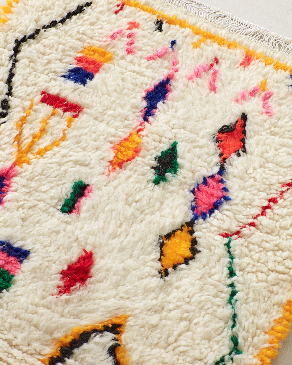 Joyful Azilal runner rug, detail