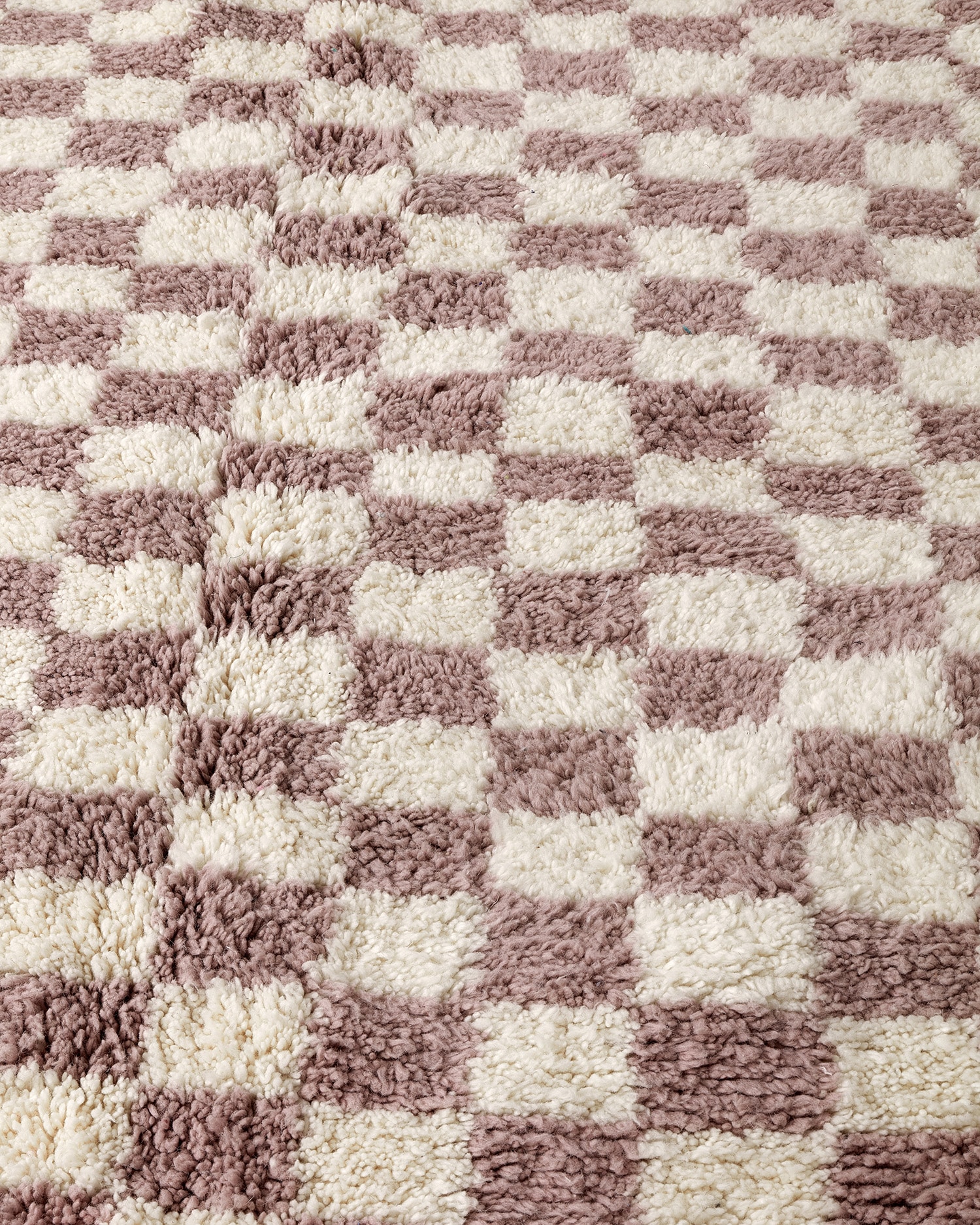 Grey-purple checkered rug