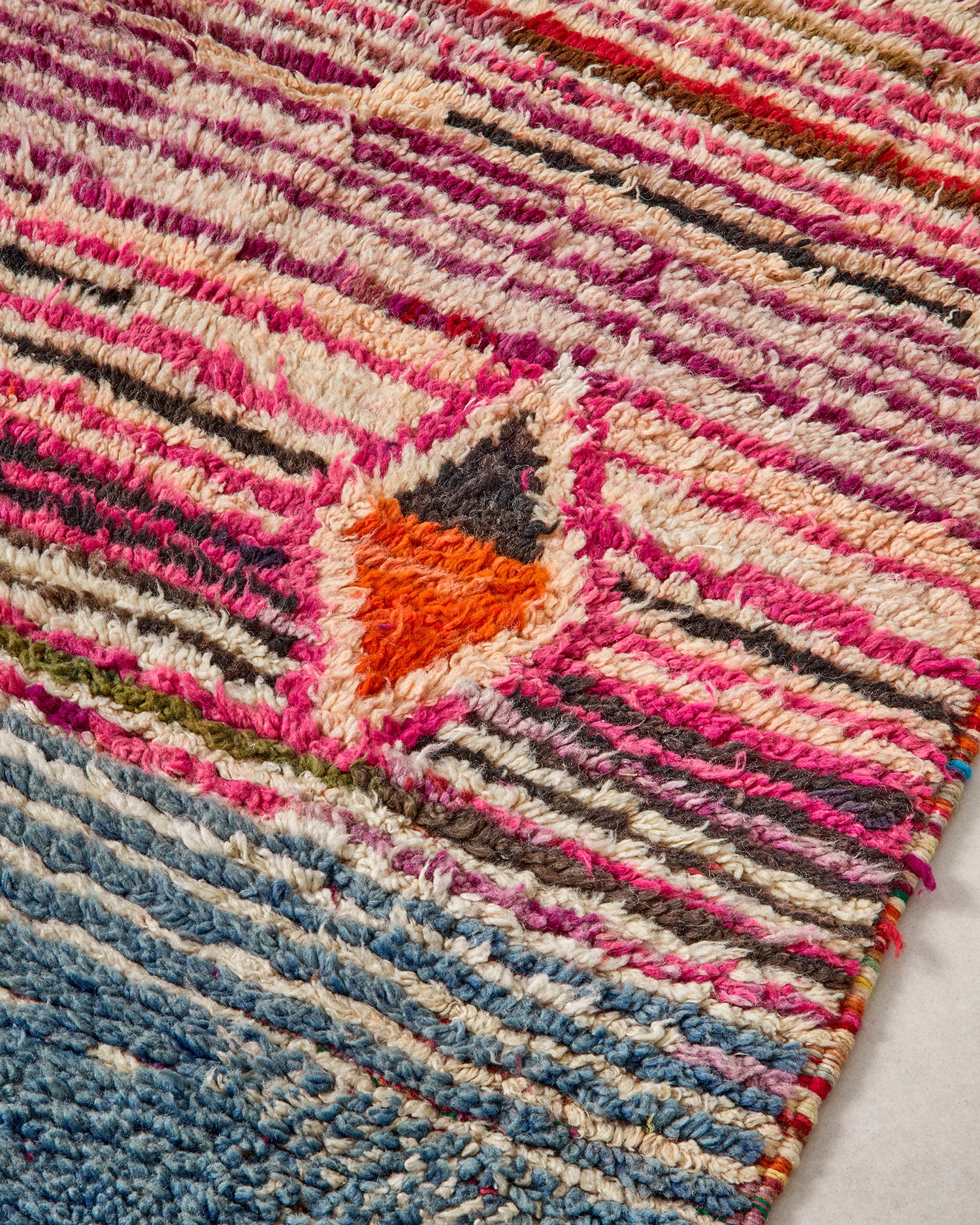 Striped small-sized Boujaad rug