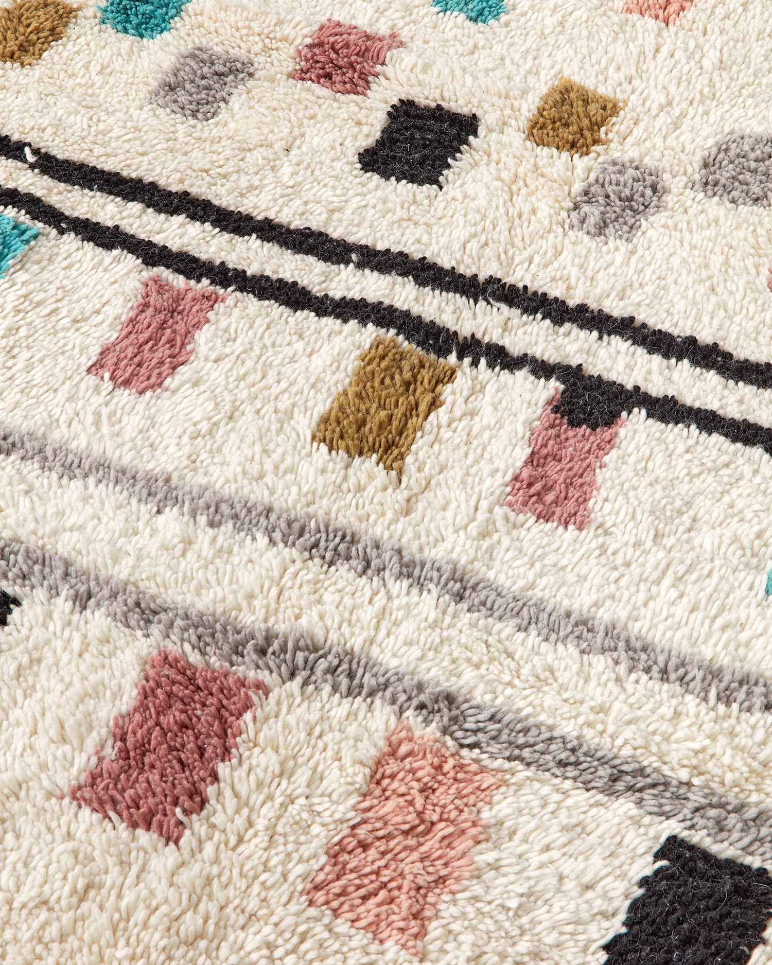 Colourful Berber rug with squares